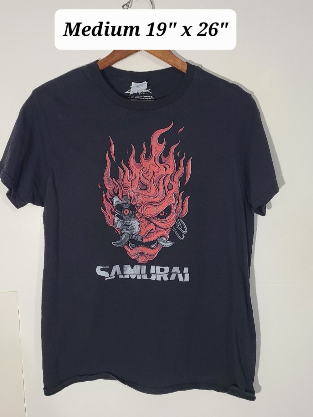 Cyberpunk 2077 Samurai Officially Licensed 2020 Black Medium T-Shirt CD PROJEKT